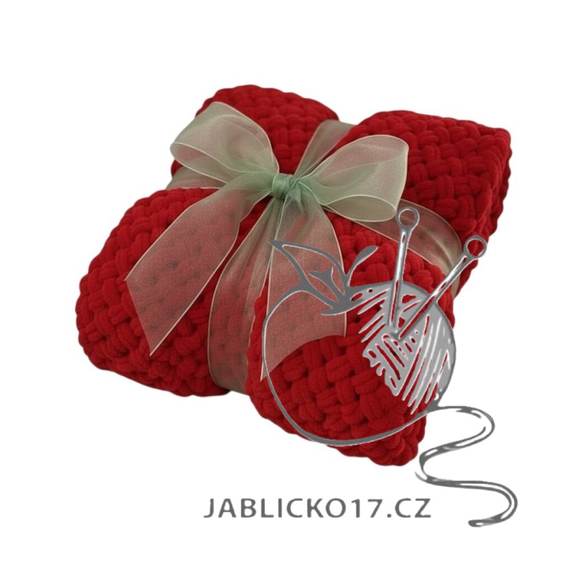 Deka ručně pletená cca 55x80 cm Deka ručně pletená cca 55x80 cm