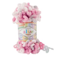 Puffy color pletení bez jehlic/háčku