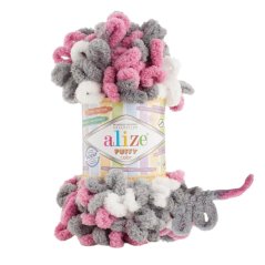 Puffy color pletení bez jehlic/háčku