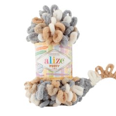 Puffy color pletení bez jehlic/háčku