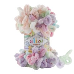 Puffy color pletení bez jehlic/háčku