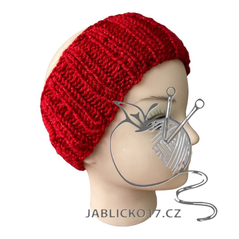 Čelenka ručně pletená třpytky