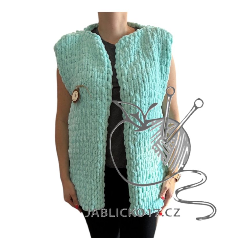Ručně pletená vesta