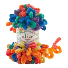 Puffy color pletení bez jehlic/háčku