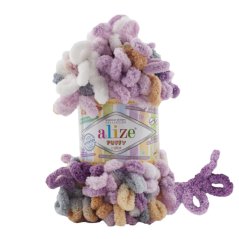 Puffy color pletení bez jehlic/háčku