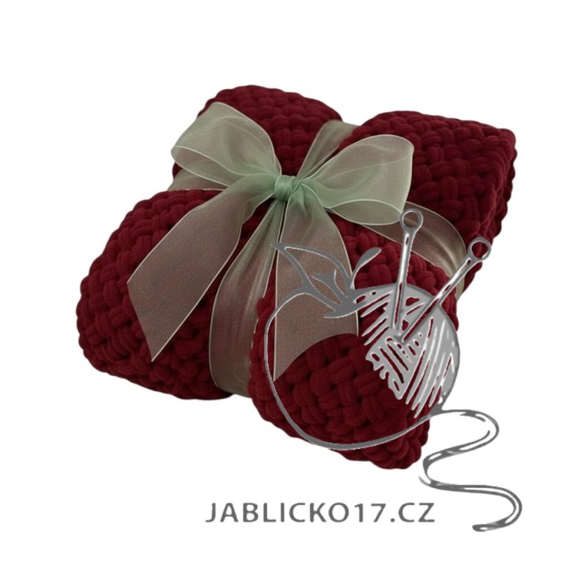 Deka ručně pletená cca 55x80 cm