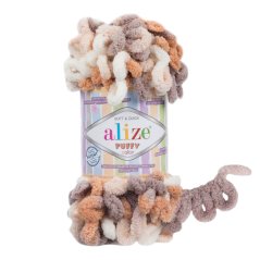 Puffy color pletení bez jehlic/háčku
