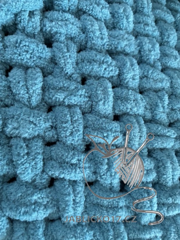 Deka ručně pletená na jednolůžko