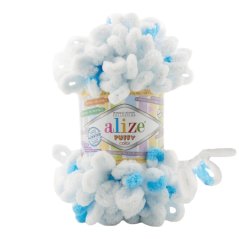 Puffy color pletení bez jehlic/háčku