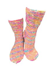 Ručně pletené ponožky na míru žíhaná