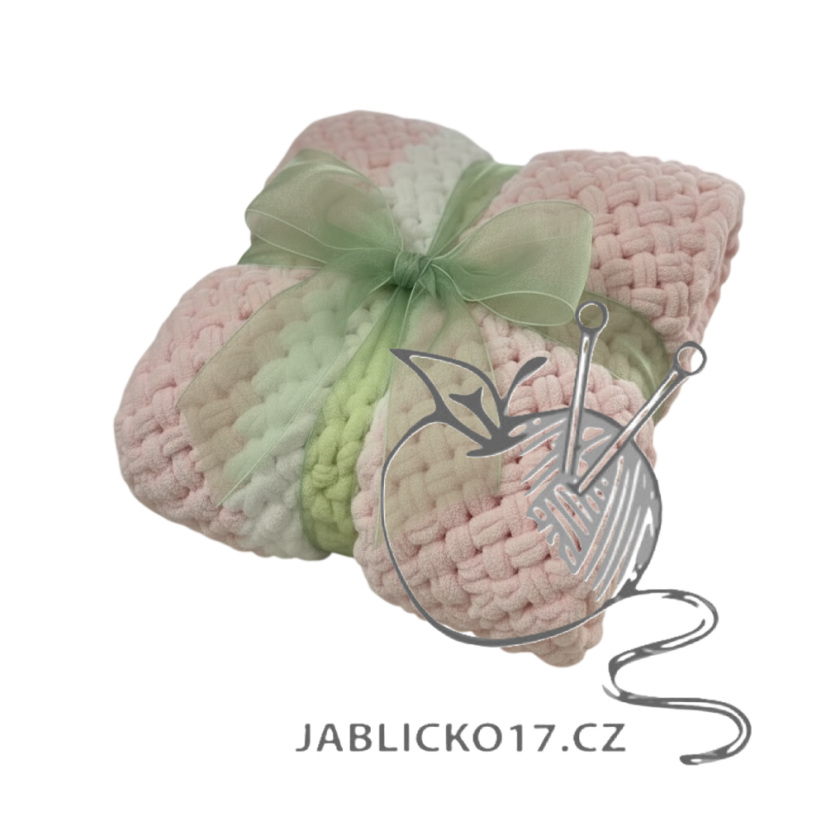 Deka ručně pletená cca 55x80 cm