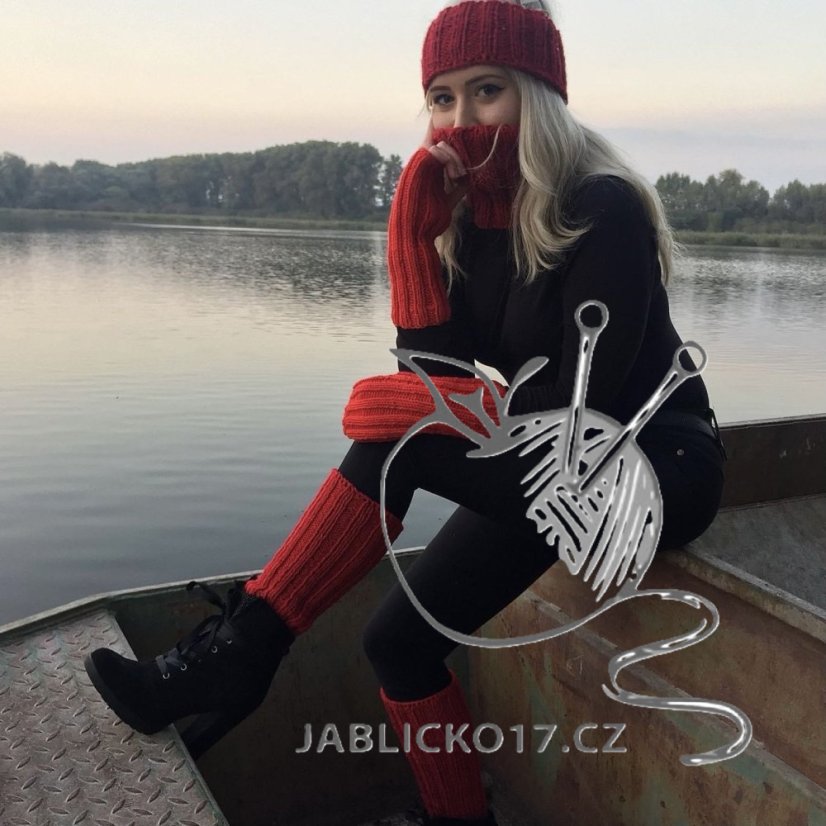 Čelenka ručně pletená set EM