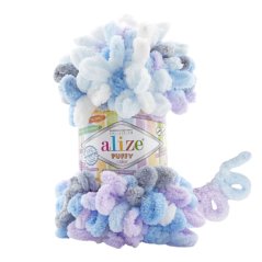 Puffy color pletení bez jehlic/háčku