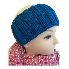 Čelenka ručně pletená třpytky