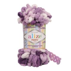 Puffy color pletení bez jehlic/háčku