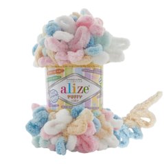 Puffy color pletení bez jehlic/háčku