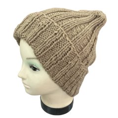 Čepice ručně pletená hnědá