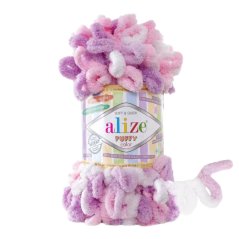 Puffy color pletení bez jehlic/háčku