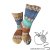 Ručně pletené ponožky na míru - modro zeleno hnědý melír