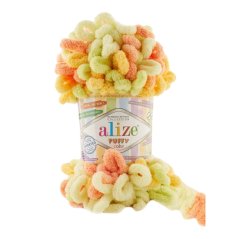 Puffy color pletení bez jehlic/háčku