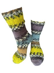 Ručně pletené ponožky na míru melír