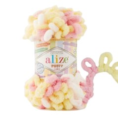 Puffy color pletení bez jehlic/háčku