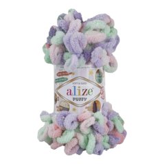 Puffy color pletení bez jehlic/háčku