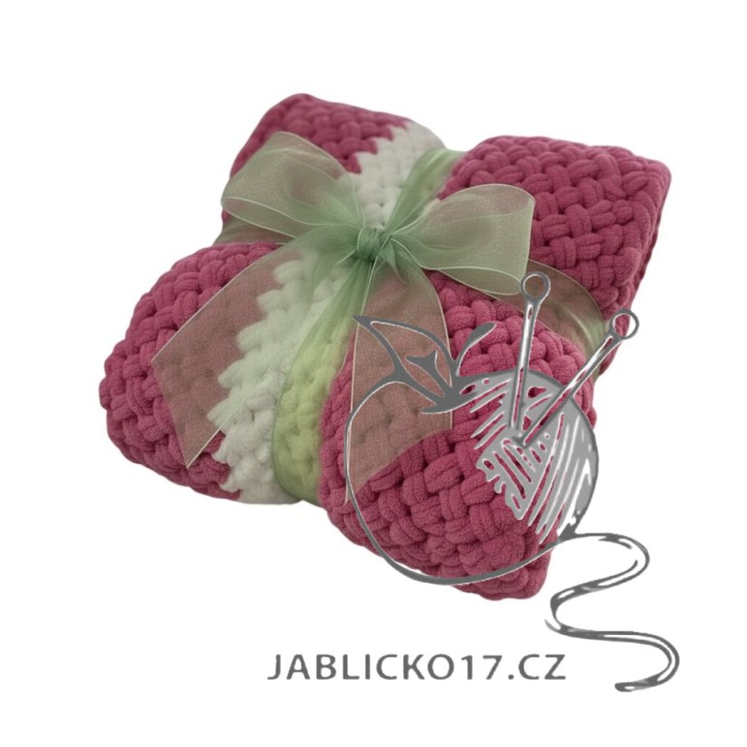 Deka ručně pletená cca 55x80 cm