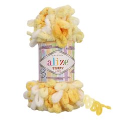 Puffy color pletení bez jehlic/háčku