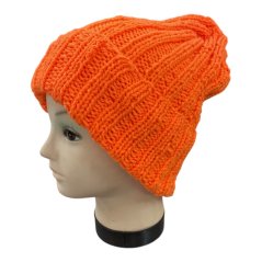 Čepice ručně pletená oranžová
