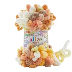 Puffy color pletení bez jehlic/háčku