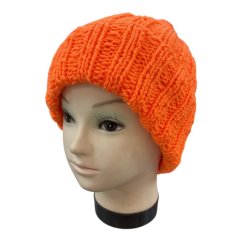 Čepice ručně pletená oranžová