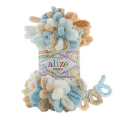 Puffy color pletení bez jehlic/háčku