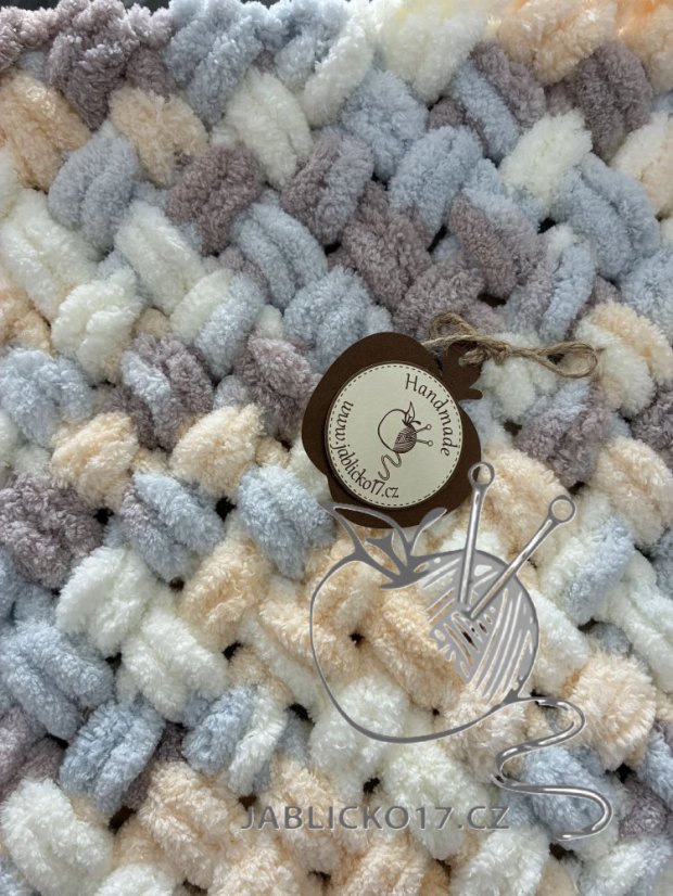 Deka ručně pletená cca 58x83cm Deka ručně pletená cca 58x83cm