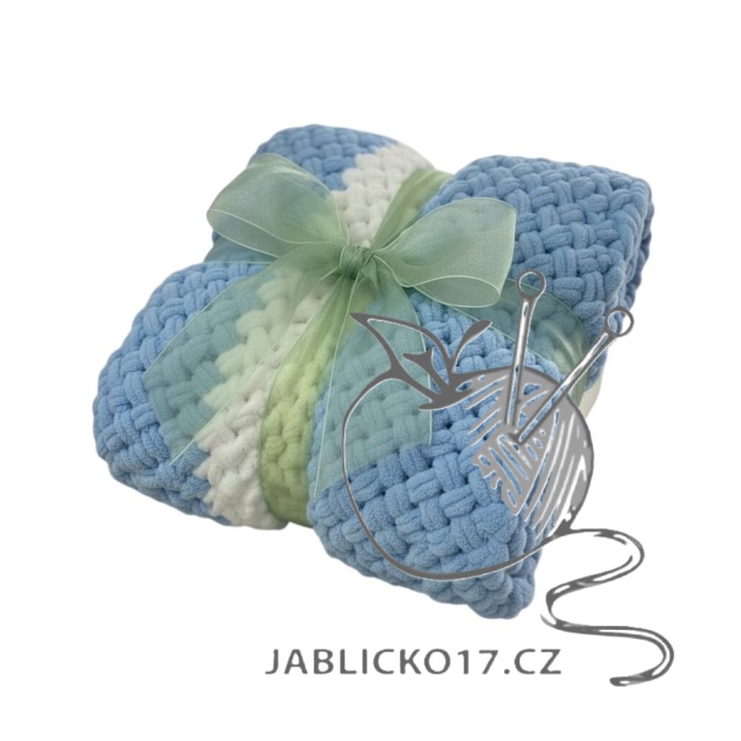 Deka ručně pletená cca 55x80 cm