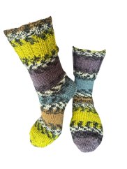 Ručně pletené ponožky na míru melír
