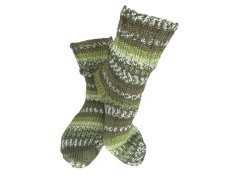 Ručně pletené ponožky na míru zelený melír tmavší
