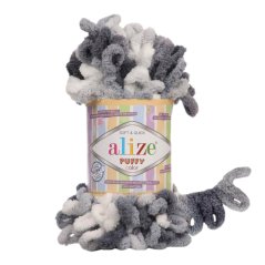 Puffy color pletení bez jehlic/háčku